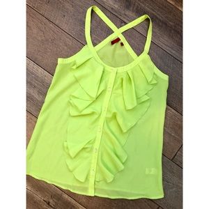 Saks Fifth Ave - 5/48 neon green tank